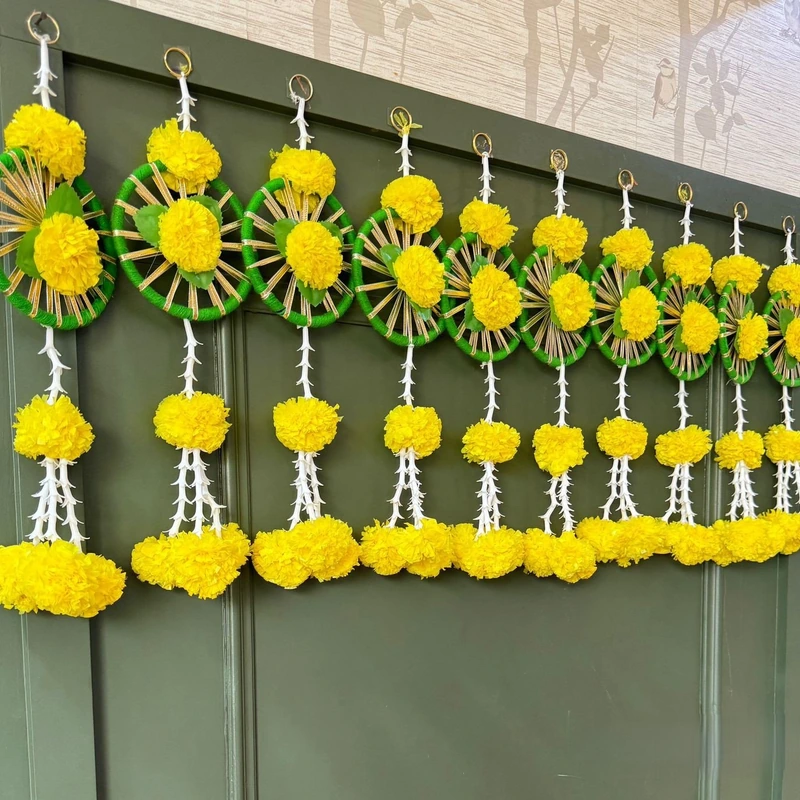 Marigold Festive Wall Hanging 15 inch (Set of 10)
