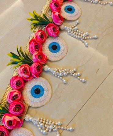 Pink Floral Evil Eye Bandarwal 40 Inch