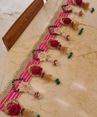 Pink Floral Gota Patti Bandarwal 40 Inch