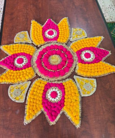 Multi Colour Floral Rangoli