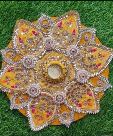 Yellow Gota Patti Rangoli