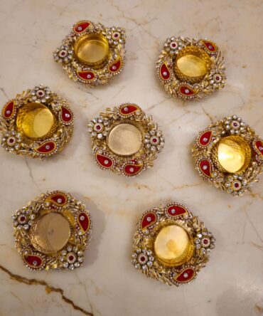 Set of 7 Golden Gotta Ring T-Lights