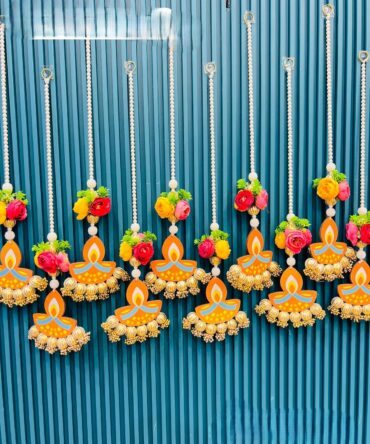 Handcrafted Diya Wall Hanging 24 Inch (Set of 10)